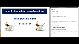Java aptitude questions on instanceof,final,upcasting|practical demo for your technical interviews.