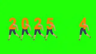 Happy new year 2025 Green screen animation