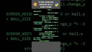 Learn to make games in Python | Bouncing Balls Pygame Animation 
