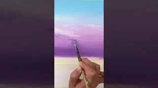Beautiful Purple Landscape Acrylic Painting 💜