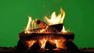 Real Fire Burning Green Screen – Flame Movement Loop
