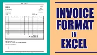 How to create Sales Invoice in Excel