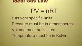 RC Unit 18:  Ideal Gas Law