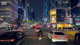 Seoul Cityscape Tour ✨ Gangnam Skyline to Hangang | Immersive Drive 4K 60p - Lo-fi Jazz 4K