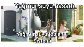 Yağmur suyu hasadı Yağmur suyu toplama Yağmur suyu depolama sistemi.Bahçe sulama