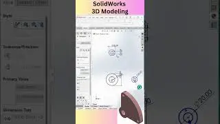 SolidWorks 3D Modeling Tutorial #solidworks3d #solidworkstutorial #cadcamsolidworks #cadcam
