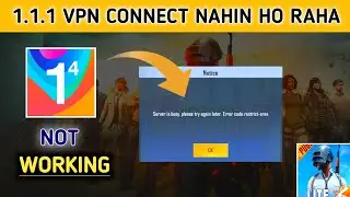 Pubg Lite Main 1.1.1 Vpn Connect Nahin Ho Raha | 1.1.1 Vpn Not connecting problem pubg Lite
