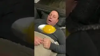 Egg in mouth while sleeping prank