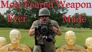 Most Feared Weapon Ever Made!   M134 Mini Gun!   What will it do to an Army of Ballistic Dummies?
