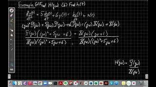 Finding the frequency response and impulse response from a differential equation