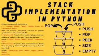 Stack Implementation in Python | Data Structure | Class 12