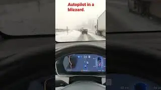 Tesla Autopilot in a blizzard.
