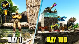 I Survived 100 Days of HARDCORE Ark Survival Evolved on RAGNAROK😜