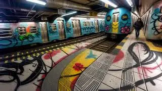 Subway underground graffiti | AI Video