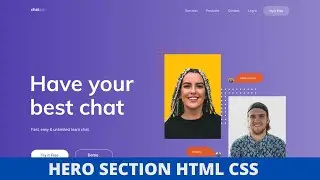 Create Hero section with  Html and Css   -  Simple Hero section