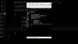 C program to reverse a given number | C language tutorial | C basic programming | Coding
