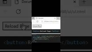 Reload website page with Javascript | #shorts #youtubeshorts #subscribe