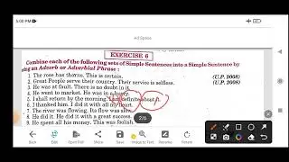 Synthesis Exercise 6 Formation of Simple Sentence by adverb or adverbial phrase