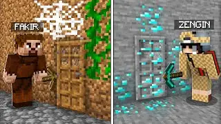 FAKİR MADEN KAPI VS ZENGİN MADEN KAPI 😱 - Minecraft