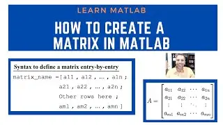 How to define matrices entry by entry