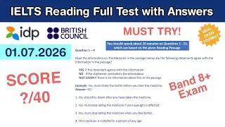 IELTS General Reading Practice Test with Answers 01.07.2026 - Test 