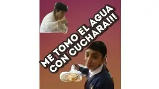 Me tomo el agua con cuchara...