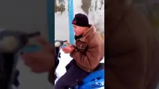 Зимой на скутере