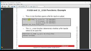 Oracle Database 12c/19c: PL/SQL - 35. Using Oracle Supplied Packages