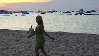 walking on the beach
