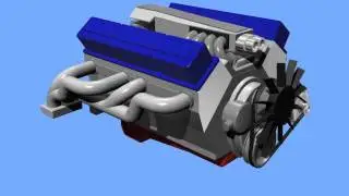 3ds Max V8 Engine Model WIP