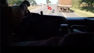 O MOMENTO QUE O PNEU DO CAMINHÃO EXPLODIU + FALHA DO MOTORISTA 🚛