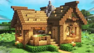 Minecraft - Simple Wooden Survival House Tutorial