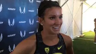 Jenna Prandini After Winning Her Preliminary Heat Of The 100