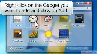 Add gadgets to your desktop