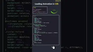 Loading Animation in CSS 