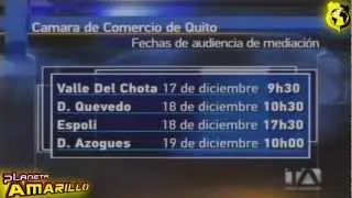 Acuerdo por terminacion de transmision partidos campeonato Ecuatoriano de futbol.