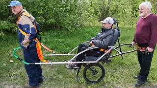 Туристическое одноколесное кресло 