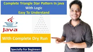Star Pattern - 12 How to Print Triangle Star Pattern Using for Loop in Java | In Visual Studio Code|
