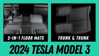 2024 Model 3 Highland Premium Floor Mats & Trunk Mats by HaloBlk