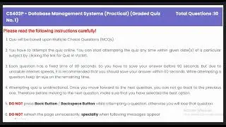 CS403P Quiz 1 Solution || CS403P - Database Management System Practical || Spring 2024 ||  VU Zone