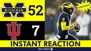 Michigan Football vs Indiana Highlights INSTANT Reaction After 52-7 W: Hand JJ McCarthy The Heisman