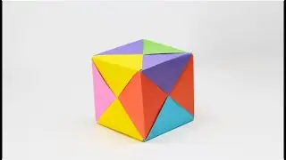 Qolbun Salim | Cube Origami fold with colored paper