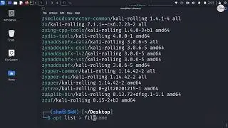 kali linux Package Tool list comand & export to file 