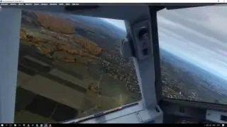 Prepar3D v.3.3.5. Aerosoft A320. Bristol Descent, approach and landing.
