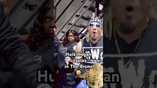 Hulk Hogan cosplay in The Bronx 😭 #wwe #cosplay