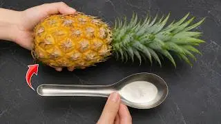 Peel Pineapple Easily, Just Use A SPOON!