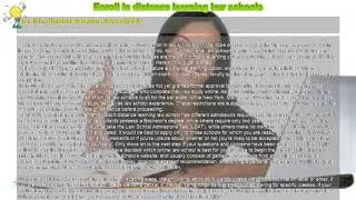 How to : Enroll in distance learning law schools
