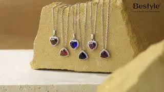 Bestyle Sparkling Silver Birthstone Necklaces