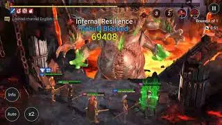 Gameplay - Beating the Easy Clan boss aka Demon Lord