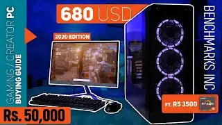 Best Rs.50,000 or 680 USD Budget Gaming Editing Creator PC Build Guide Ft Ryzen 5 3500, GTX 1650S